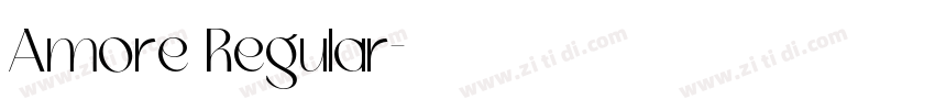 Amore Regular字体转换